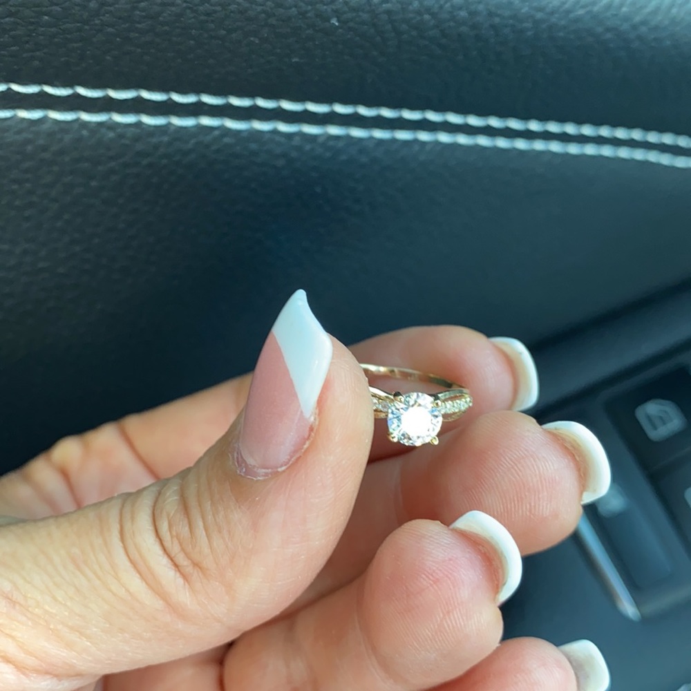 14k Solid Yellow Gold Engagement Ring 1ct Round - Picture 14 of 15
